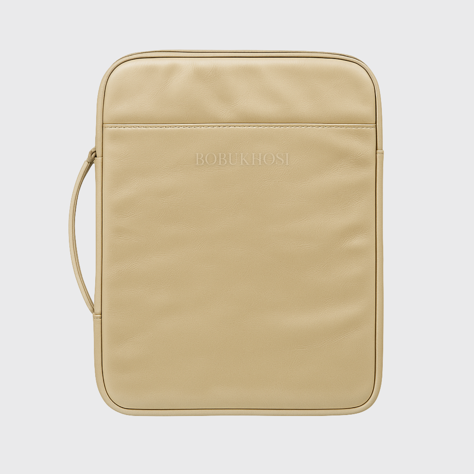 Premium Leather Laptop Sleeve- Oyster Grey